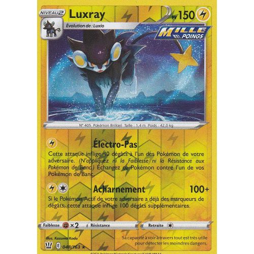 Carte Pokemon - Luxray - Holo-Reverse - 048/163 - Épée Et Bouclier 5 - Styles De Combat - Eb5 - Vf