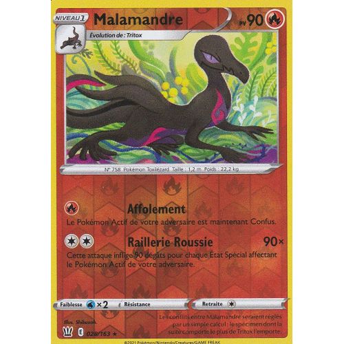 Carte Pokemon - Malamandre - Holo-Reverse - 082/163 - Épée Et Bouclier 5 - Styles De Combat - Eb5 - Vf