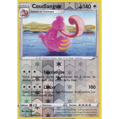 Carte Pokemon - Coudlangue - Holo-Reverse - 114/163 - Épée Et Bouclier 5 - Styles De Combat - Eb5 - Vf