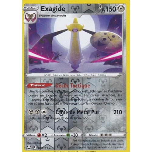 Carte Pokemon - Exagide - Holo-Reverse - 107/163 - Épée Et Bouclier 5 - Styles De Combat - Eb5 - Vf