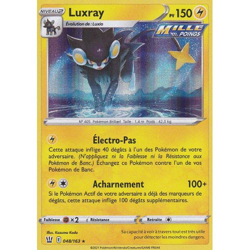 Carte Pokemon - Luxray - Holo-Rare - 048/163 - Holo-Rare - Épée Et Bouclier 5 - Styles De Combat - Eb5 - Vf