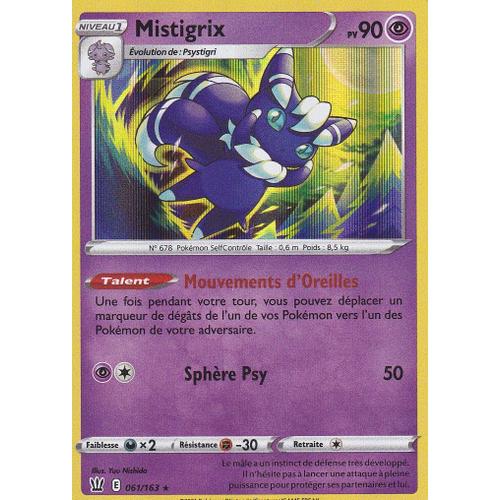 Carte Pokemon - Mistigrix - Holo-Rare - 061/163 - Holo-Rare - Épée Et Bouclier 5 - Styles De Combat - Eb5 - Vf