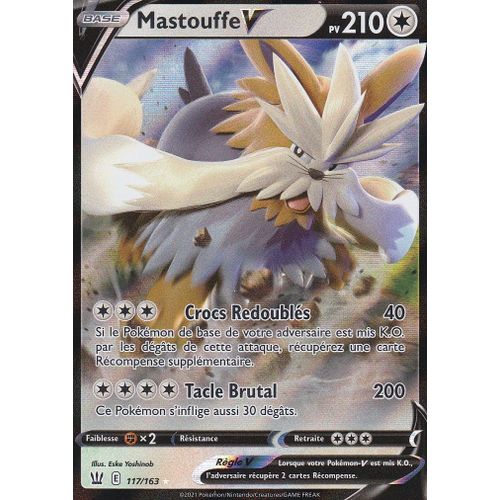 Carte Pokemon - Mastouffe V - 117/163 - Ultra-Rare - Épée Et Bouclier 5 - Styles De Combat - Vf