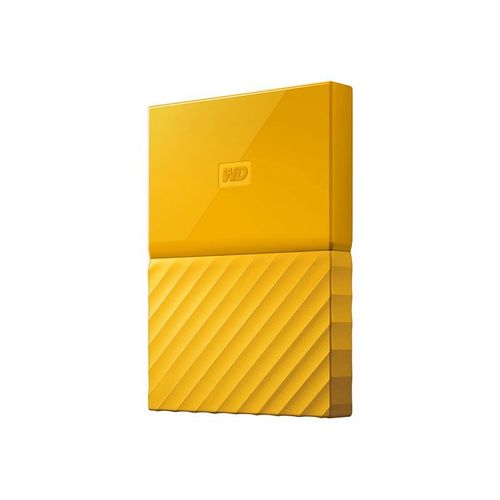 WD My Passport WDBYFT0040BYL - Disque dur - chiffré - 4 To - externe (portable) - USB 3.0 - AES 256 bits - jaune