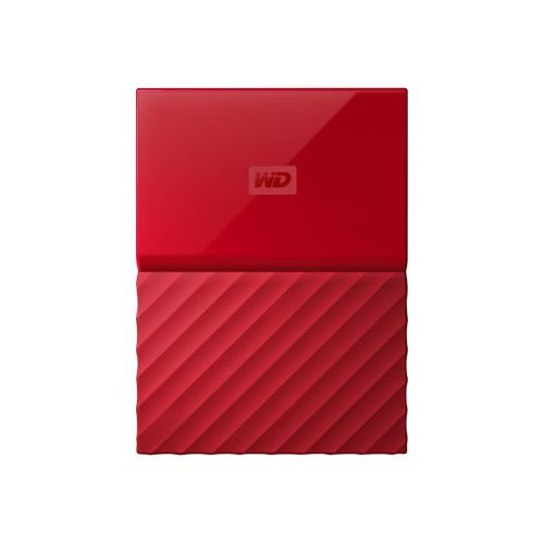 WD My Passport WDBYFT0040BRD - Disque dur - chiffré - 4 To - externe (portable) - USB 3.0 - AES 256 bits - rouge