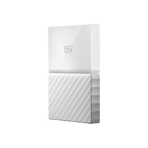 WD My Passport WDBBEX0010BWT - Disque dur - chiffré - 1 To - externe (portable) - USB 3.0 - AES 256 bits - blanc