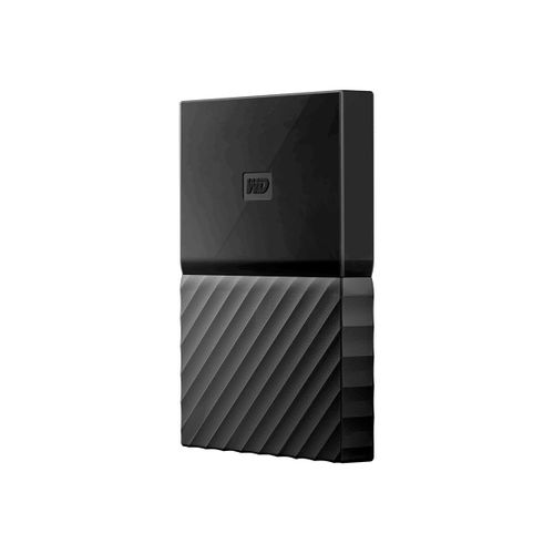 WD My Passport WDBBEX0010BBK - Disque dur - chiffré - 1 To - externe (portable) - USB 3.0 - AES 256 bits - noir