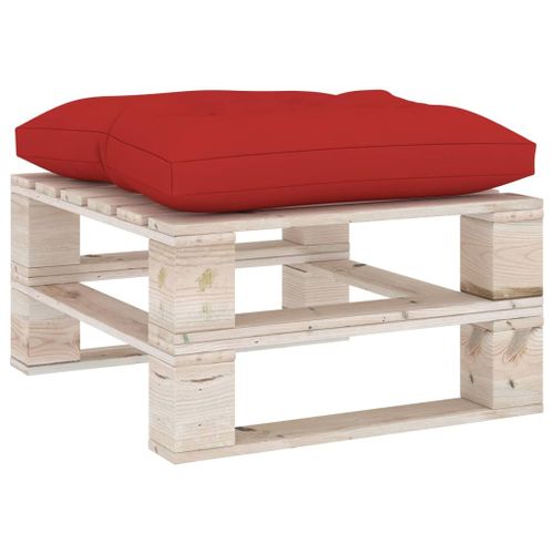 Coussin De Repose-Pied Palette Rouge Tissu