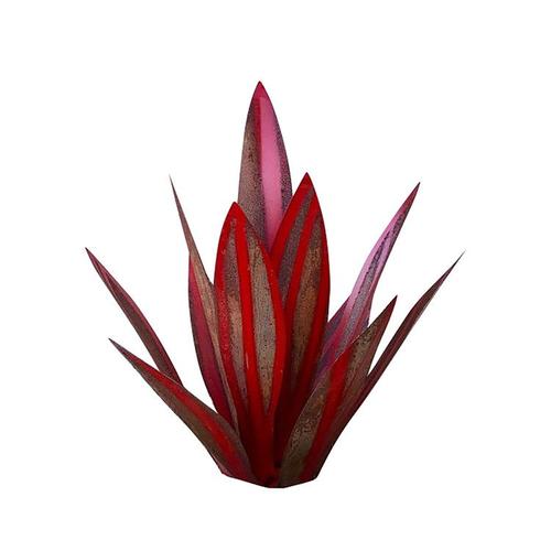 Sculpture Rustique De Tequila ,Statue Plante Sculpture Rustique En Métal, Figurine De Jardin,13.7inch ,Rouge