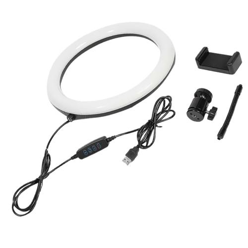 10 Pouces Anneau Lumineux LED Ring Light avec Support de Téléphone et Rotule pour Caméra Smartphone Photo Vidéo