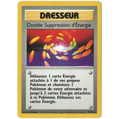 Carte Pokemon - Double Suppression D'energie 79/102 - Dresseur Set De Base Fr