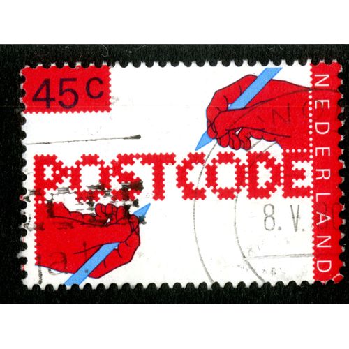 Timbre Oblitéré Nederland, Postcode, 40c