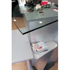 Bureau Pour Encaissement Commerce Avec Vitre Épaisse Et Tiroir