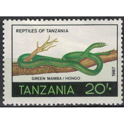 Tanzanie 1987 Used Reptile Serpent Green Mamba Vert Hongo