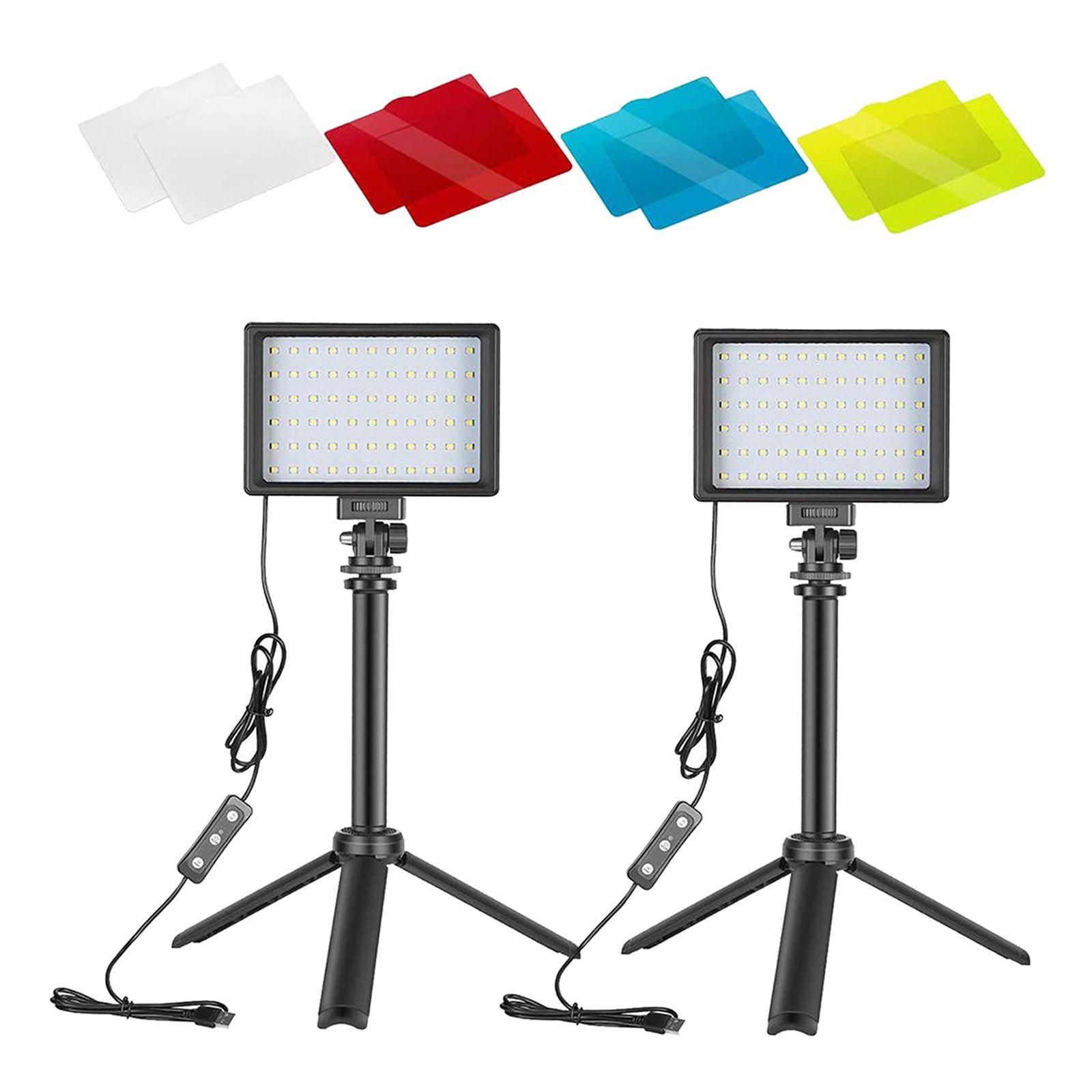 Kit d'éclairage Vidéo à LED, Pack de 2 Eclairages de Photographie avec  Trépied Réglable 9 Filtres de Couleur, Lumières Video USB 10000K Dimmable  pour Tiktok/Lumiere Stream/ Eclairage Video : : High-Tech