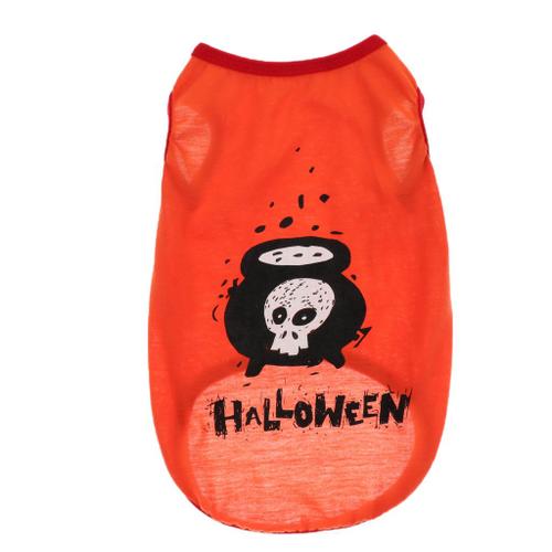 T-Shirt Pour Animaux De Compagnie Petit Chien Chat Halloween Gilet Vêtements Pour Chihuahua Yorkshire Pick Des Oranges