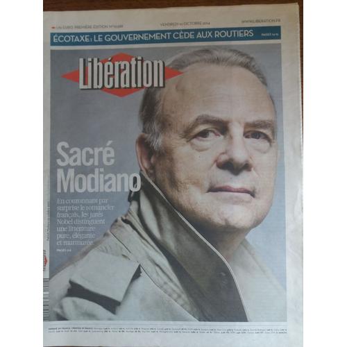 Journal Libération Numero 10388 Du 10 Octobre 2014: "Sacré Modiano"