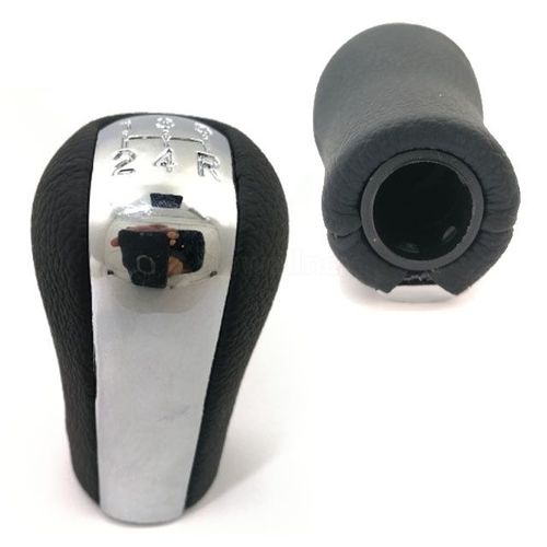 Pommeau De Levier De Vitesse De Voiture En Cuir Chromé Pu 5 6 Vitesses Mt Pour Toyota Corolla Verso Rav4 Yaris 92-09 Manette De Vitesse Levier De Vitesse