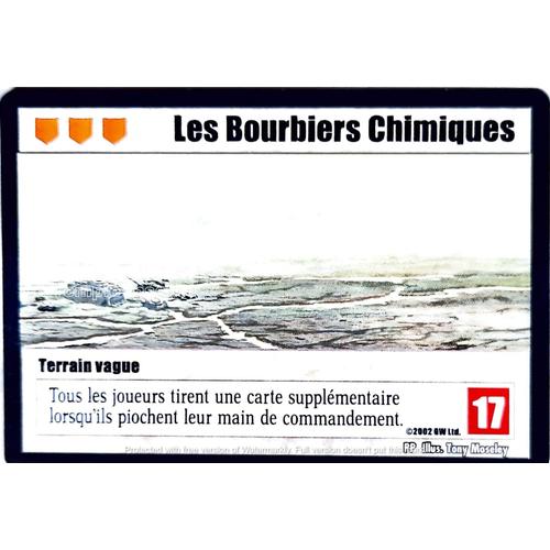 Carte Warhammer 40k - Les Bourbiers Chimiques