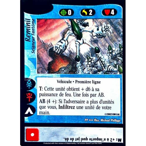 Carte Warhammer 40k - Reminil Seigneur Fantôme