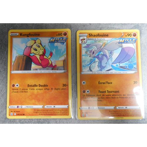 Pokemon Kungfouine 076/163 + Shaofouine 077/163 - Épée Et Bouclier 5 - Styles De Combat - Eb5 - Vf