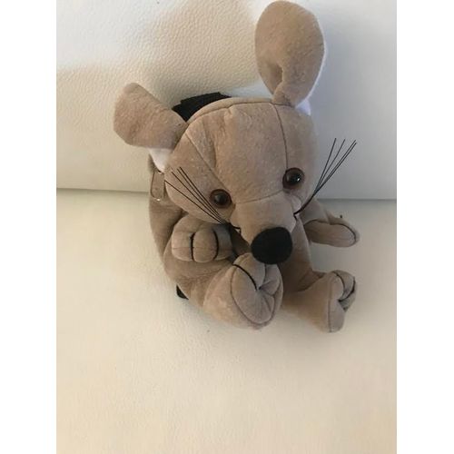 Peluche Doudou Souris Souriante Mini Sac Cmp 17 Cm