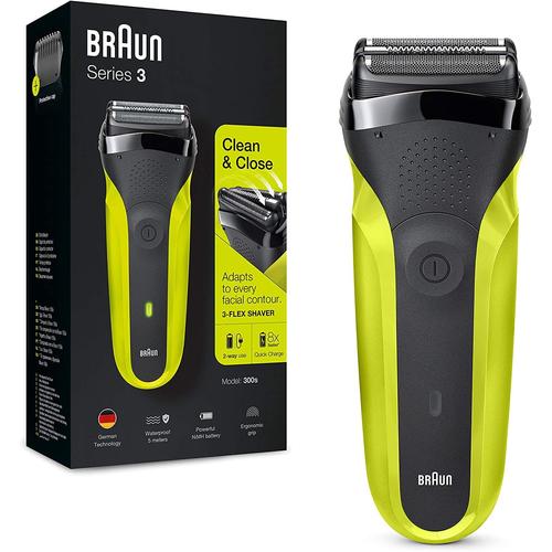 Braun Series 3 300s Rasoir Électrique Barbe Noir/Vert