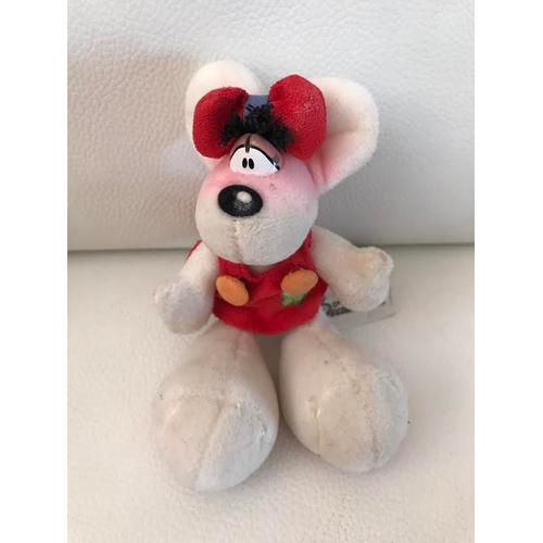 Peluche Diddlina Souris Rouge Fleur Depesche 12 Cm