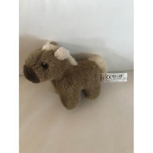 Peluche Doudou Poney Cheval Marron Beige Ikéa 15 Cm