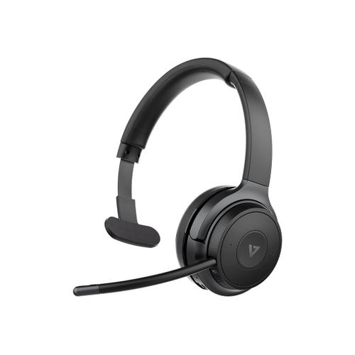 V7 HB605M - Micro-casque - sur-oreille - Bluetooth - sans fil - gris, noir