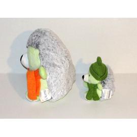 Mini peluche hérisson vert