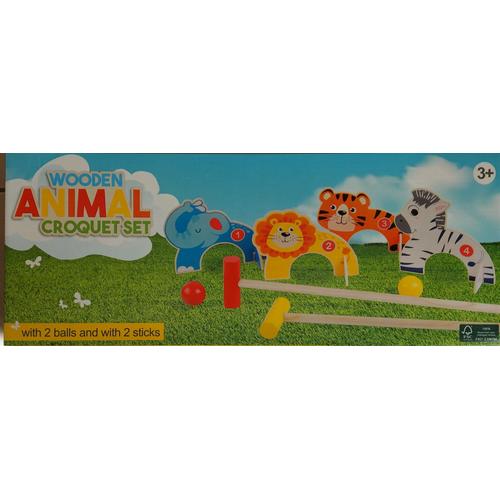 Jeu De Croquet - Bois - Animaux