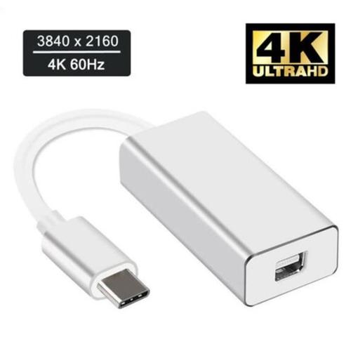 Convertisseur Thunderbolt 3 USB-C vers Mini DisplayPort 4K 60HZ de type C Mini-adaptateur DP