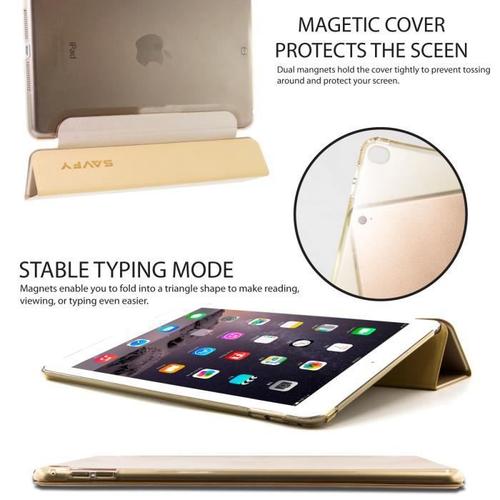 Housse Coque iPad Air 2/ iPad 6 Smart Cover,Doré