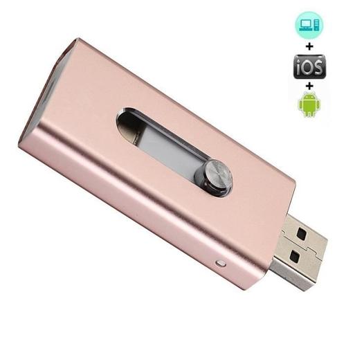 Clé USB iPhone 64Go, Mémoire Externe Clef USB 3.0 d'Aluminium à l