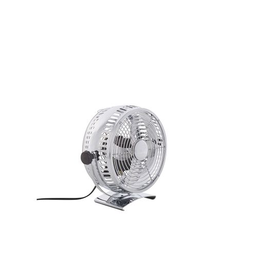 Ventilateur de table en métal argenté 24 cm RIBBLE
