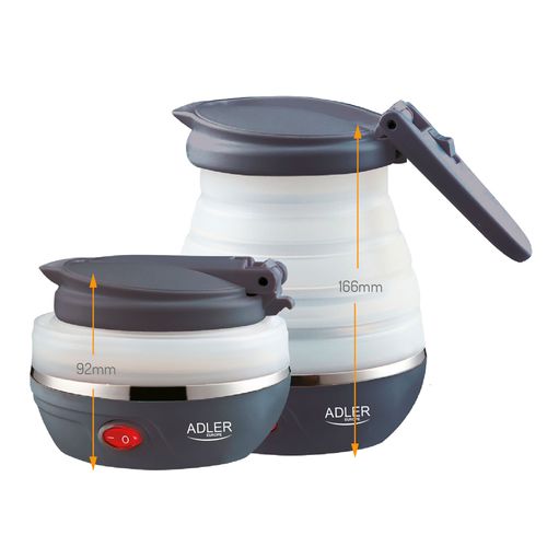Bouilloire Électrique Pliable, 0,6 litre, Silicone, sans BPA 750W Adler AD1279