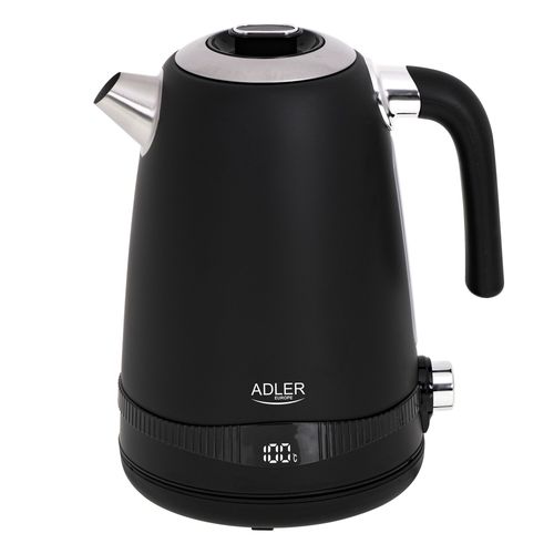 Bouilloire, Vintage, 1,7 L, sans BPA, Contrôle de Température, Inox., sans Fil 2200W Adler AD1295B