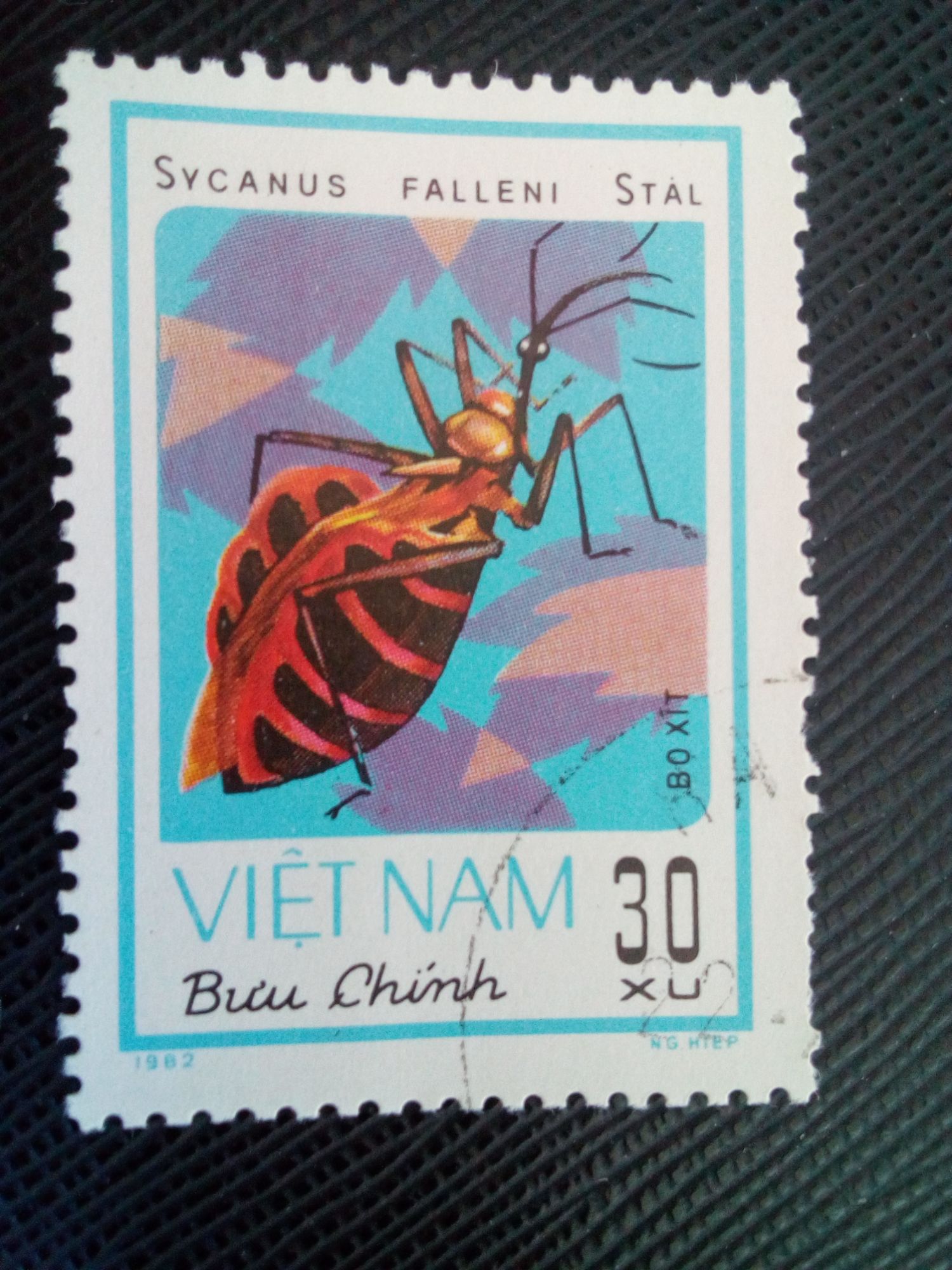 Timbre Vietnam Yt 365 Insecte Du Soldat (Sycanus Falli) 1982 ( 70405 )