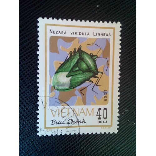 Timbre Vietnam Yt 367 Punaise Verte Du Sud (Nezara Viridula) 1982 ( 70405 )