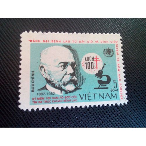 Timbre Vietnam Yt 427 R. Koch - Centenaire De La Découverte Du Tubercule Bacille 1983 ( 70405 )