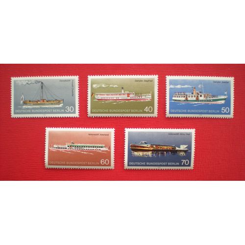 Lot De 5 Timbres Neufs ** - Allemagne Berlin - Bateaux De Croisière Fluviale Berlinois - Série Complète - Année 1975