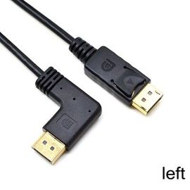 Left 30cm DisplayPort ¿ câble DP mâle vers mâle 4K @ 60Hz, 2K @ 165Hz, DP ++, haut, bas, angle gauche et droit, pour PC, ordinateur portable, TV