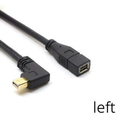 Left 30cm Adaptateur Thunderbolt 2 vers Thunderbolt 2, câble mini displayport mâle vers femelle, convertisseur pour apple iMac MacBook Pro Air hdtv