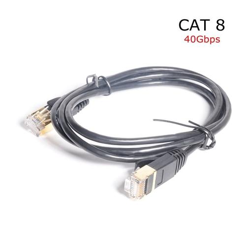 3M CAT 8 Ultra Mince Chat 8 Câble Ethernet Cat8 S/FTP 40Gbps 2000MHz RJ45 Câble Réseau UTP Cordon De Raccordement Lan Câbles pour Ordinateur Portable Routeur BOÎTE de TÉLÉVISION