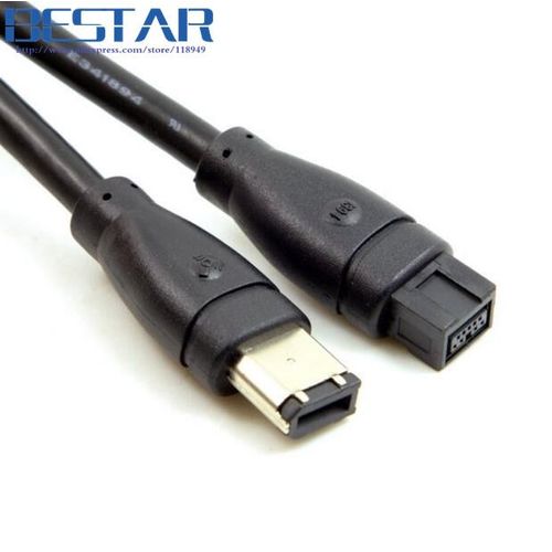 5m Câble IEEE 1394B 800 m 6FT 400 cm noir, 9 broches/6 broches, fil de feu BETA 1.8-FireWire 180