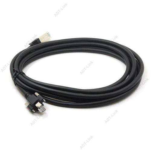 3M Câble Gigabit Ethernet, câbles de caméra numérique industrielle RJ45, vis de verrouillage vers le haut et vers le bas pour caméra Dalsa genie-nano jay