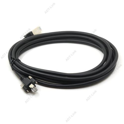 10m Câble Gigabit Ethernet, câbles de caméra numérique industrielle RJ45, vis de verrouillage vers le haut et vers le bas pour caméra Dalsa genie-nano jay