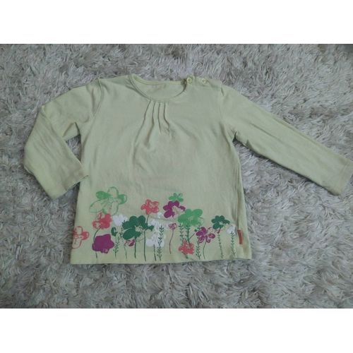 T-Shirt Fleuri Manches Longues 18 Mois