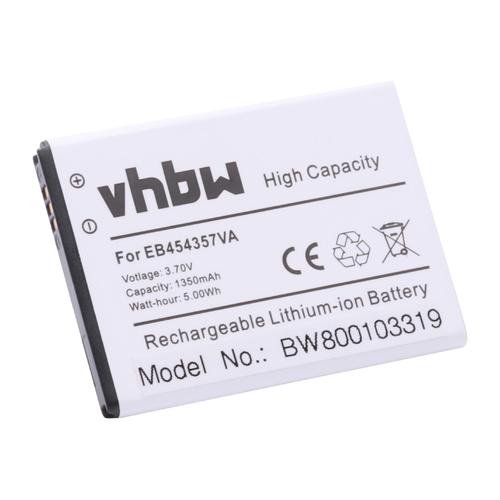 Vhbw Batterie Compatible Avec Samsung Wave Gt-S5380, Gt-S5380d, Y Smartphone (1300mah, 3,7v, Li-Ion)